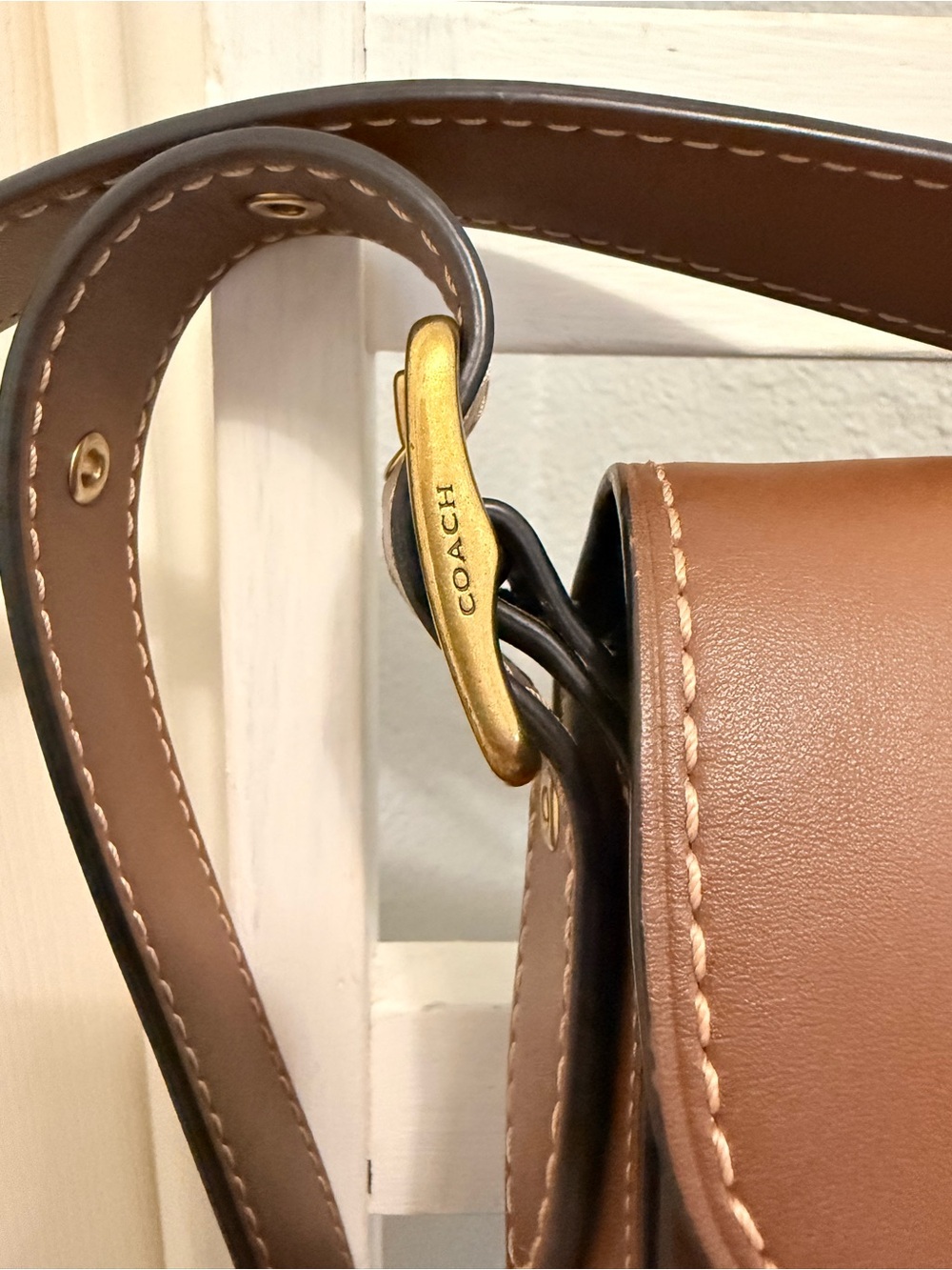Coach 1941 Courier Leather Crossbody - Sienna - Picture 9 of 10